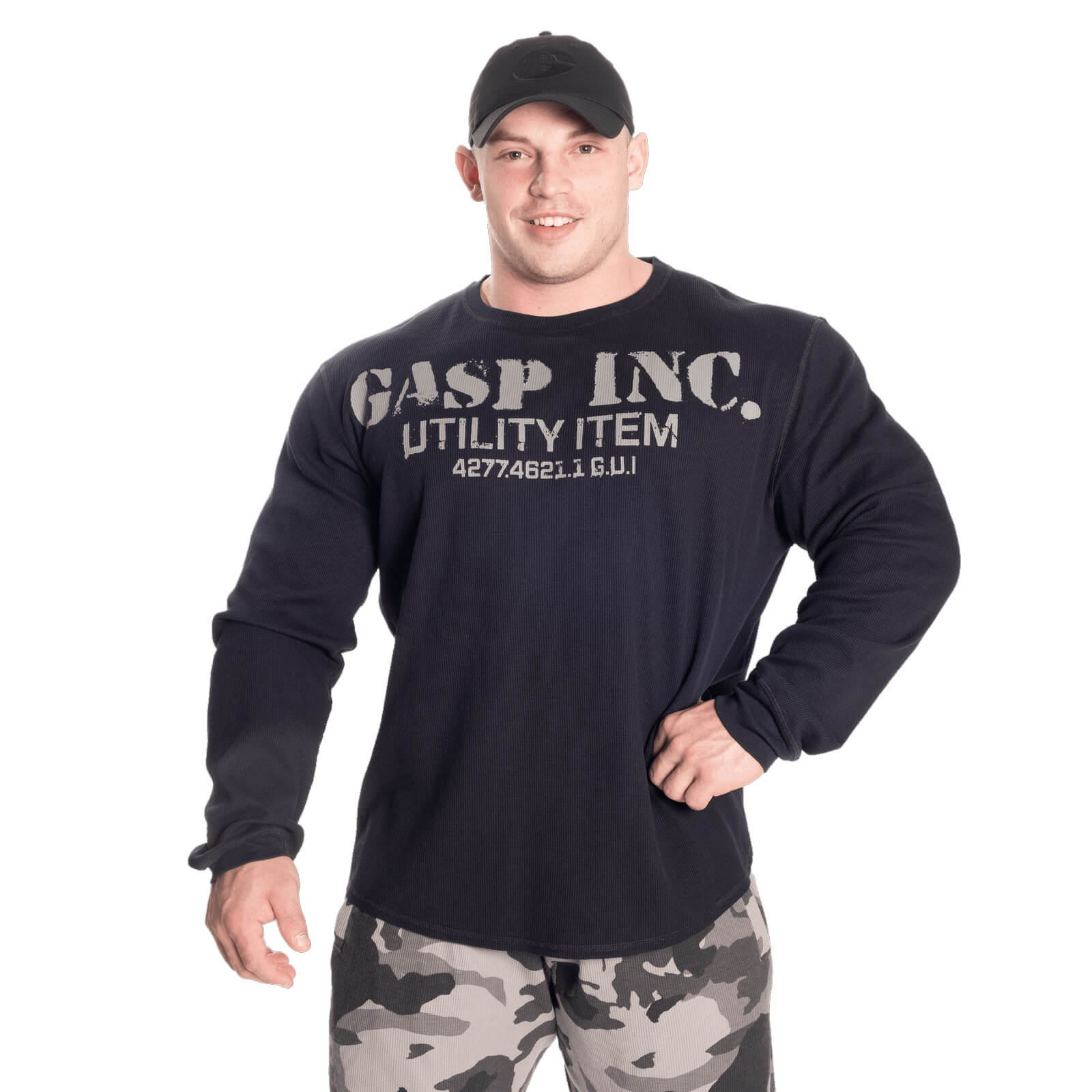 Thermal Gym Sweater, asphalt, GASP