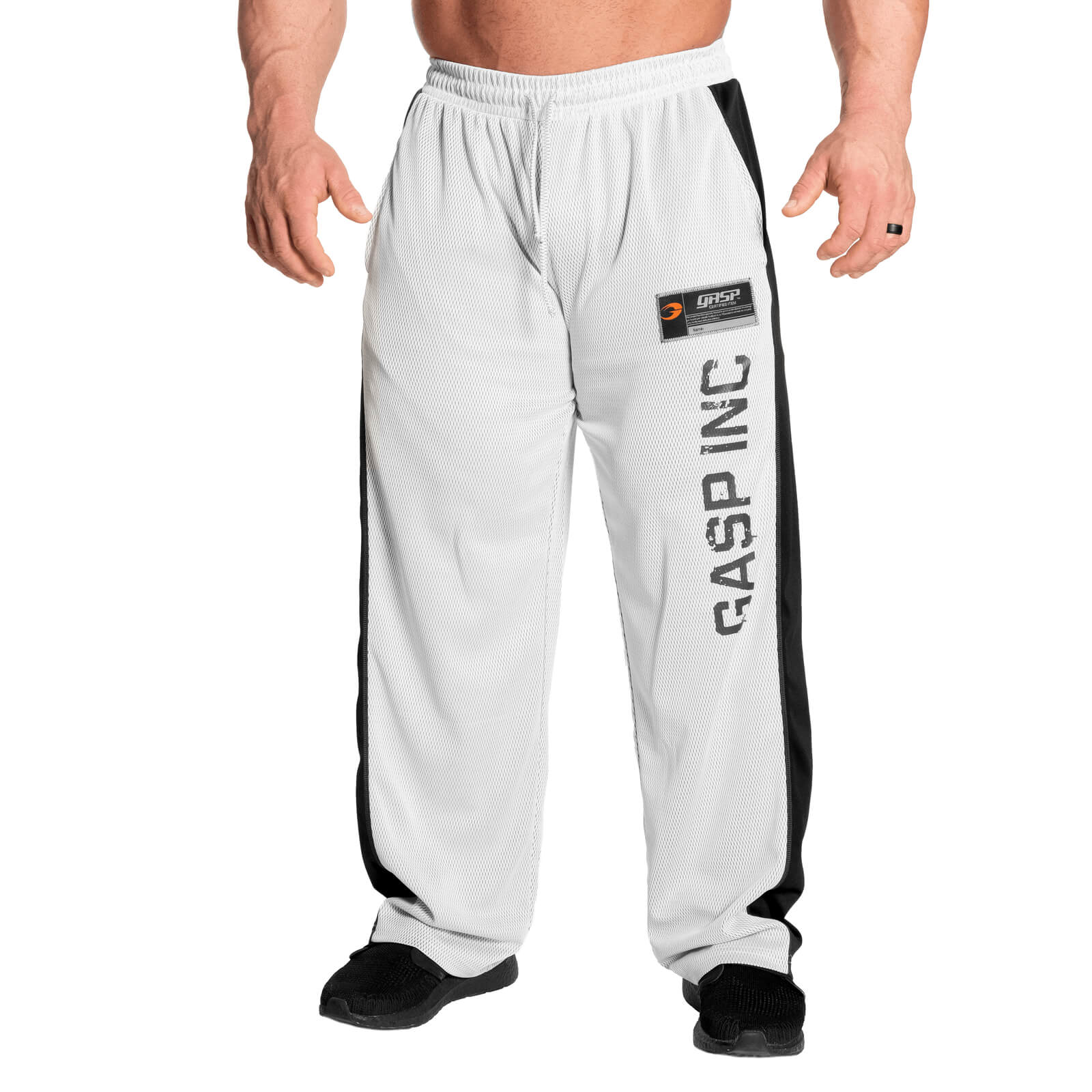 Kolla in No1 Mesh Pants, white/grey, GASP hos SportGymButiken.se