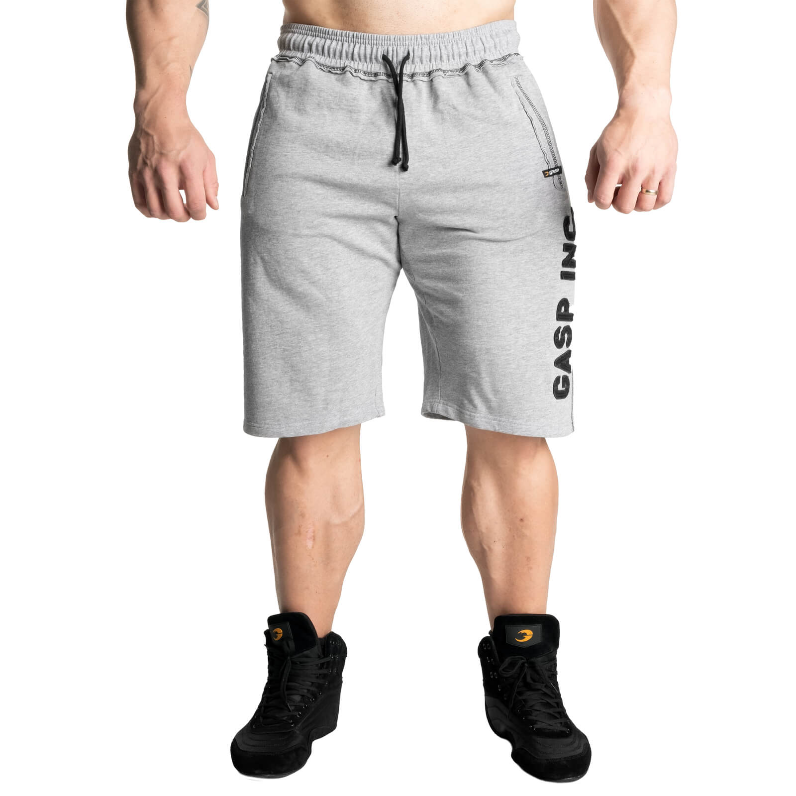 Kolla in Division Sweatshorts, light grey melange, GASP hos SportGymButiken.se