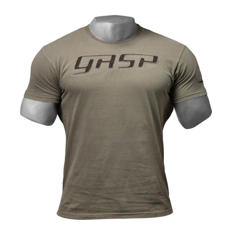 Kolla in Heavy GASP Tee, khaki green, GASP hos SportGymButiken.se