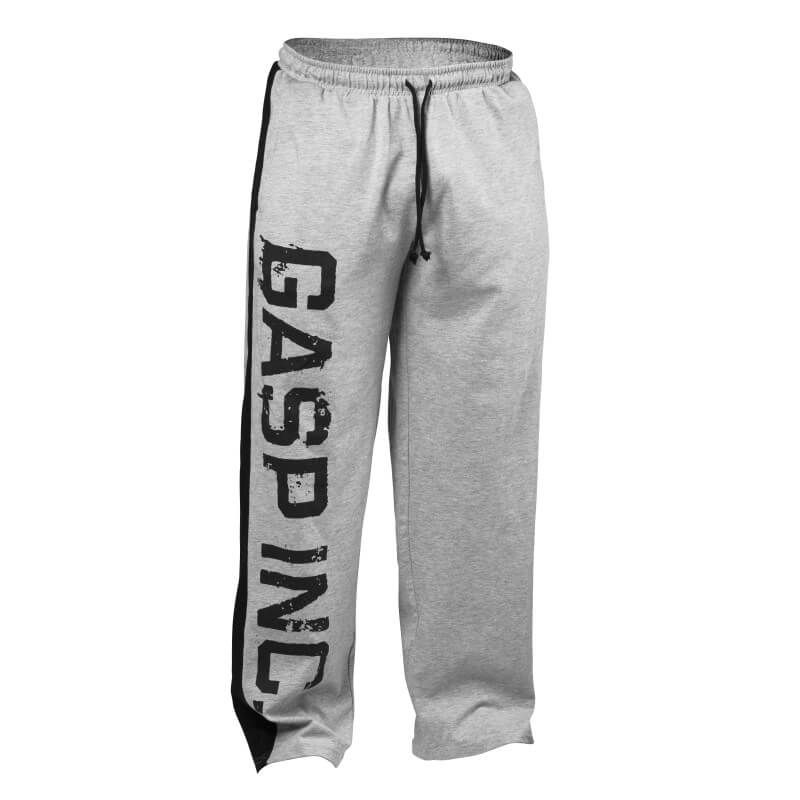 Kolla in Jersey Logo Pant, grey melange/black, GASP hos SportGymButiken.se