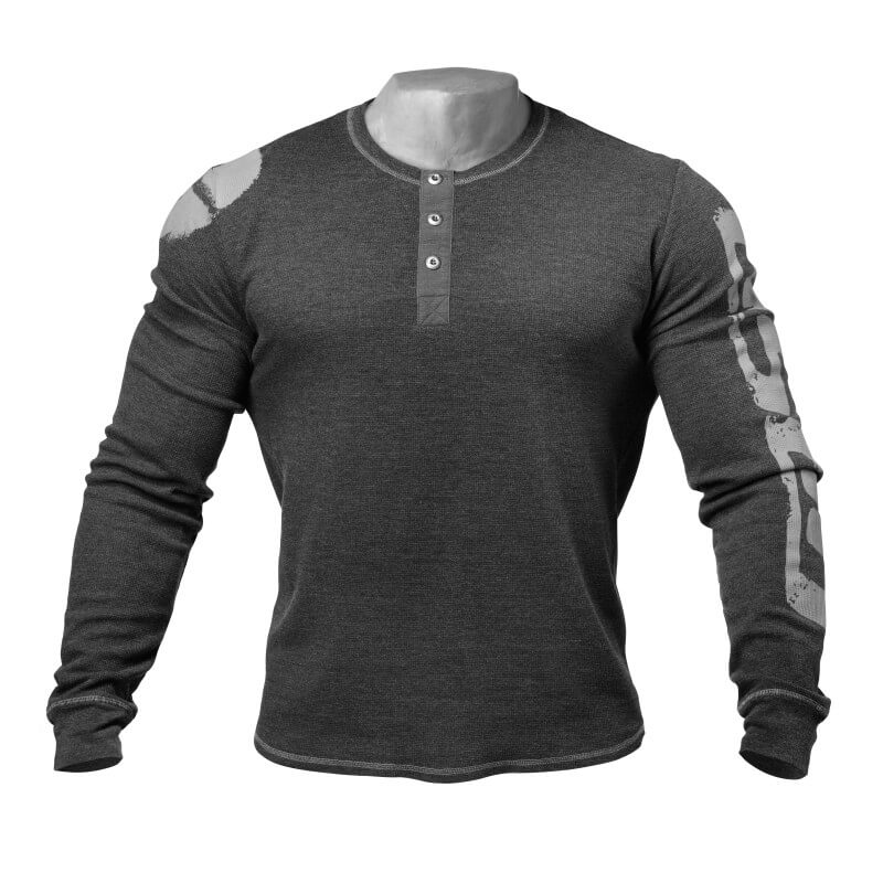 Thermal Henley, antracite melange, GASP