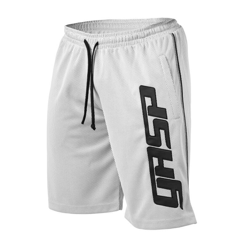 Kolla in Mesh Logo Shorts, white, GASP hos SportGymButiken.se