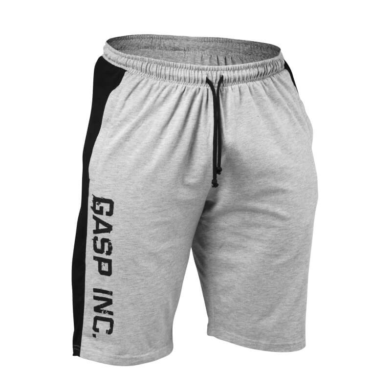 Kolla in Logo Jersey Shorts, grey melange/black, GASP hos SportGymButiken.se