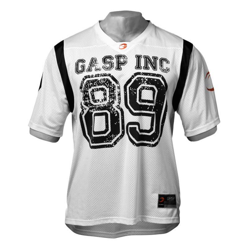 Kolla in GASP Football Jersey, white, GASP hos SportGymButiken.se