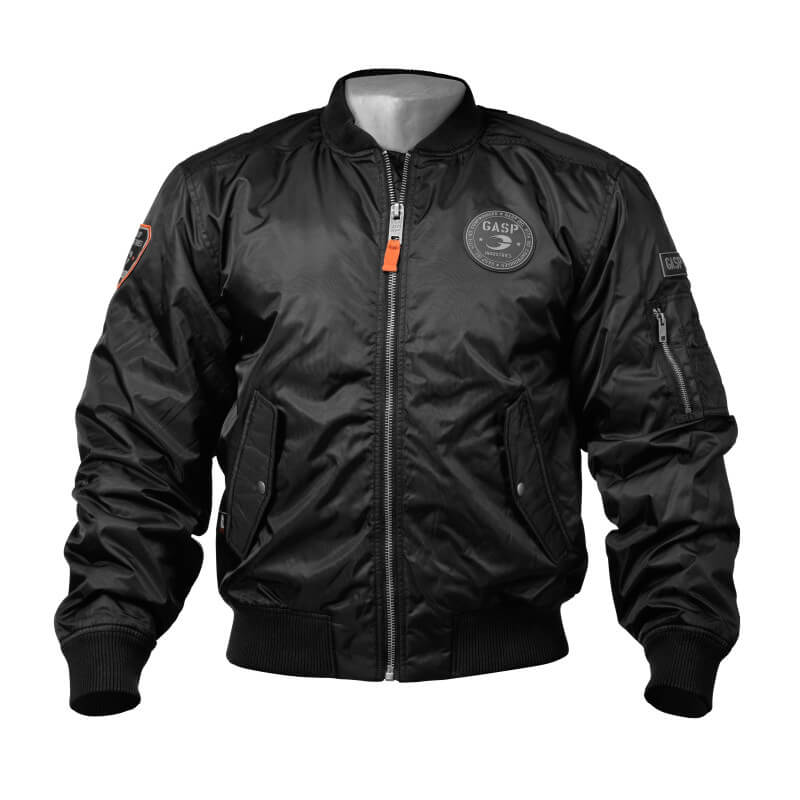 Kolla in GASP Flight Jacket, black, GASP hos SportGymButiken.se