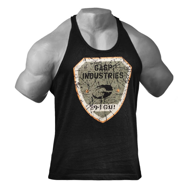 Gym T-back, black, GASP