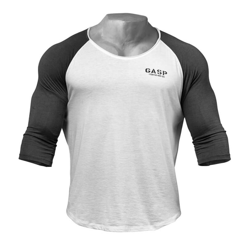 Kolla in Broad Street 3/4 Sleeve, white/grey, GASP hos SportGymButiken.se