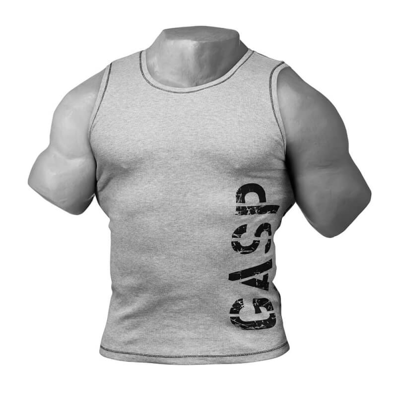 Kolla in Utility Rib Tank, grey melange, GASP hos SportGymButiken.se