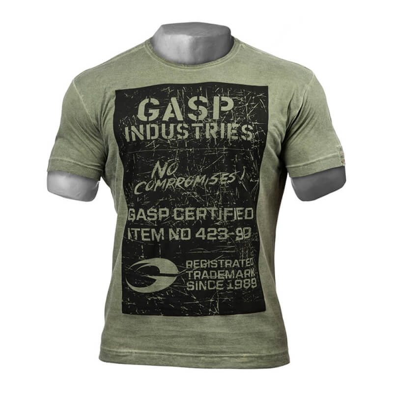 Kolla in Broad Street Print Tee, wash green, GASP hos SportGymButiken.se