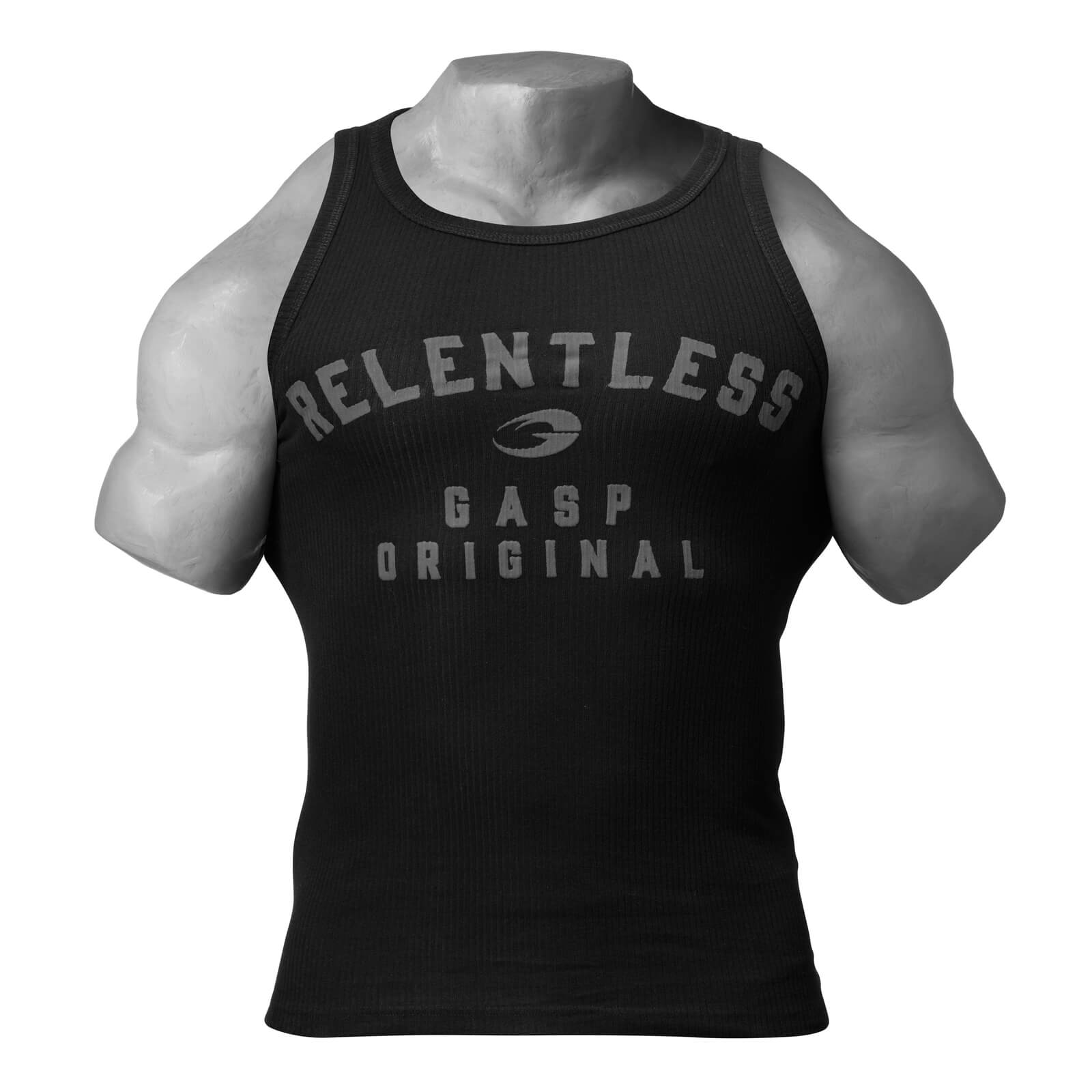 Kolla in Relentless Tank, black, GASP hos SportGymButiken.se