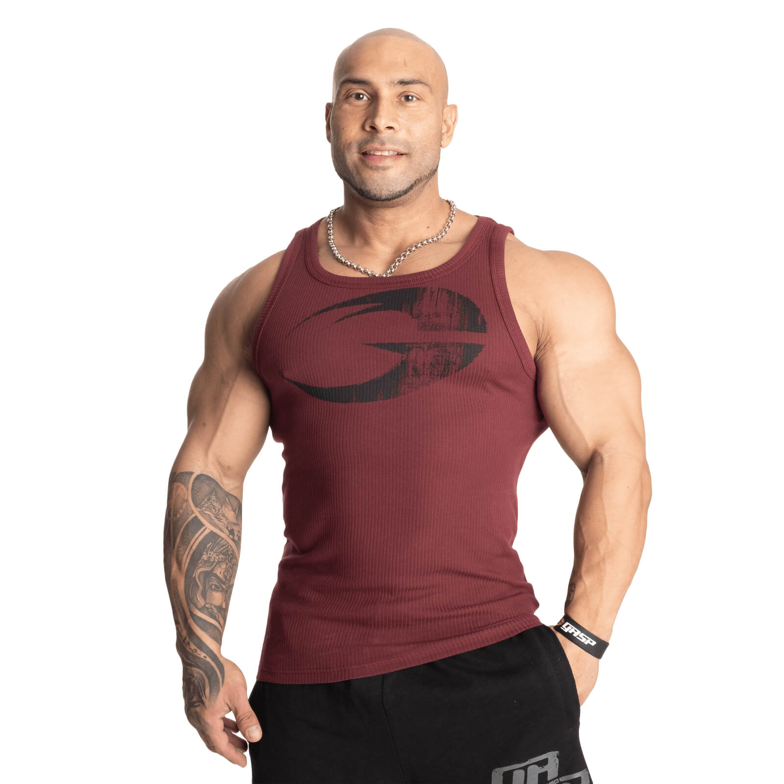 Kolla in Original Ribbed Tank, maroon, GASP hos SportGymButiken.se