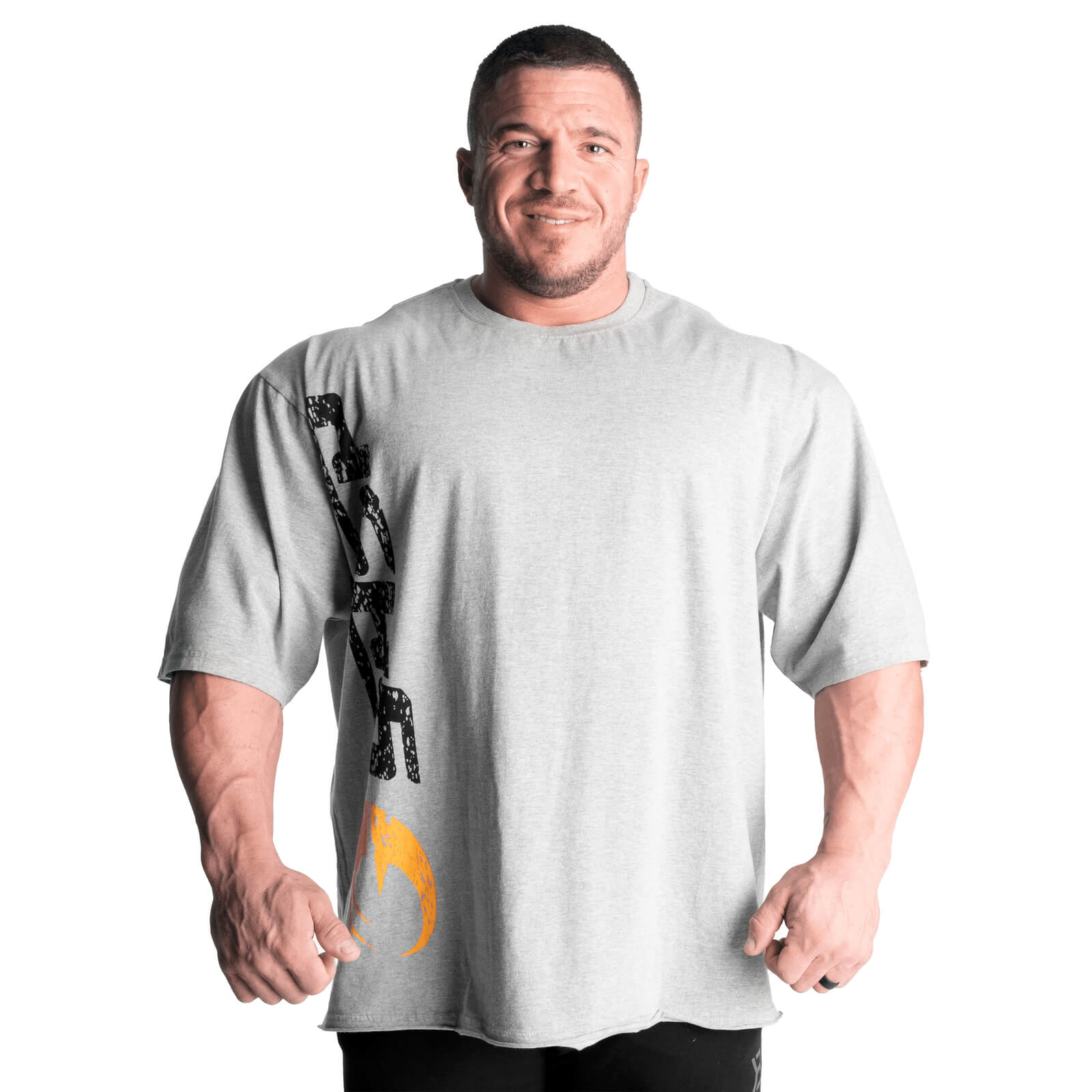 GASP Iron Tee, grey melange/black, GASP