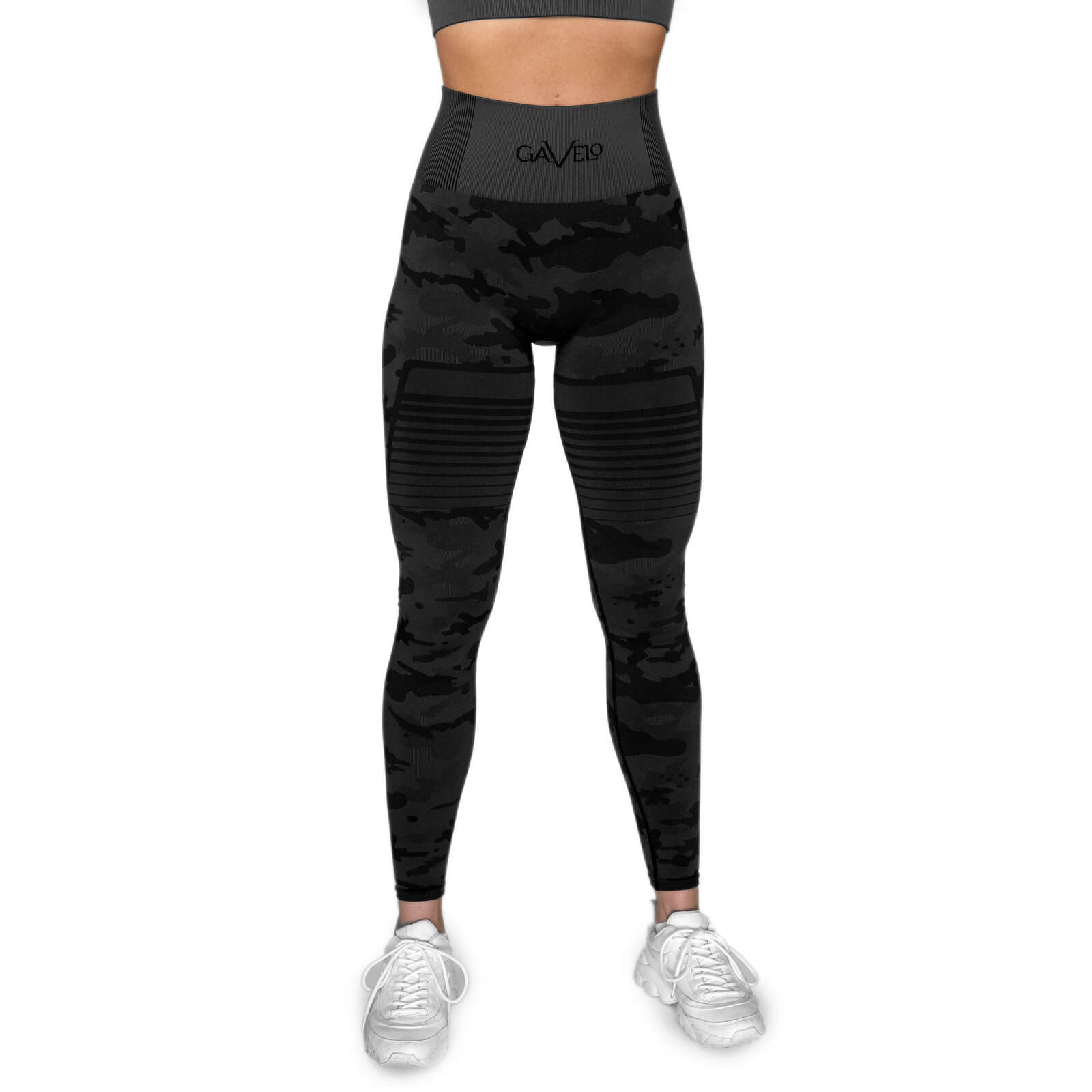 Kolla in Seamless Leggings, pirate black camo, Gavelo hos SportGymButiken.se