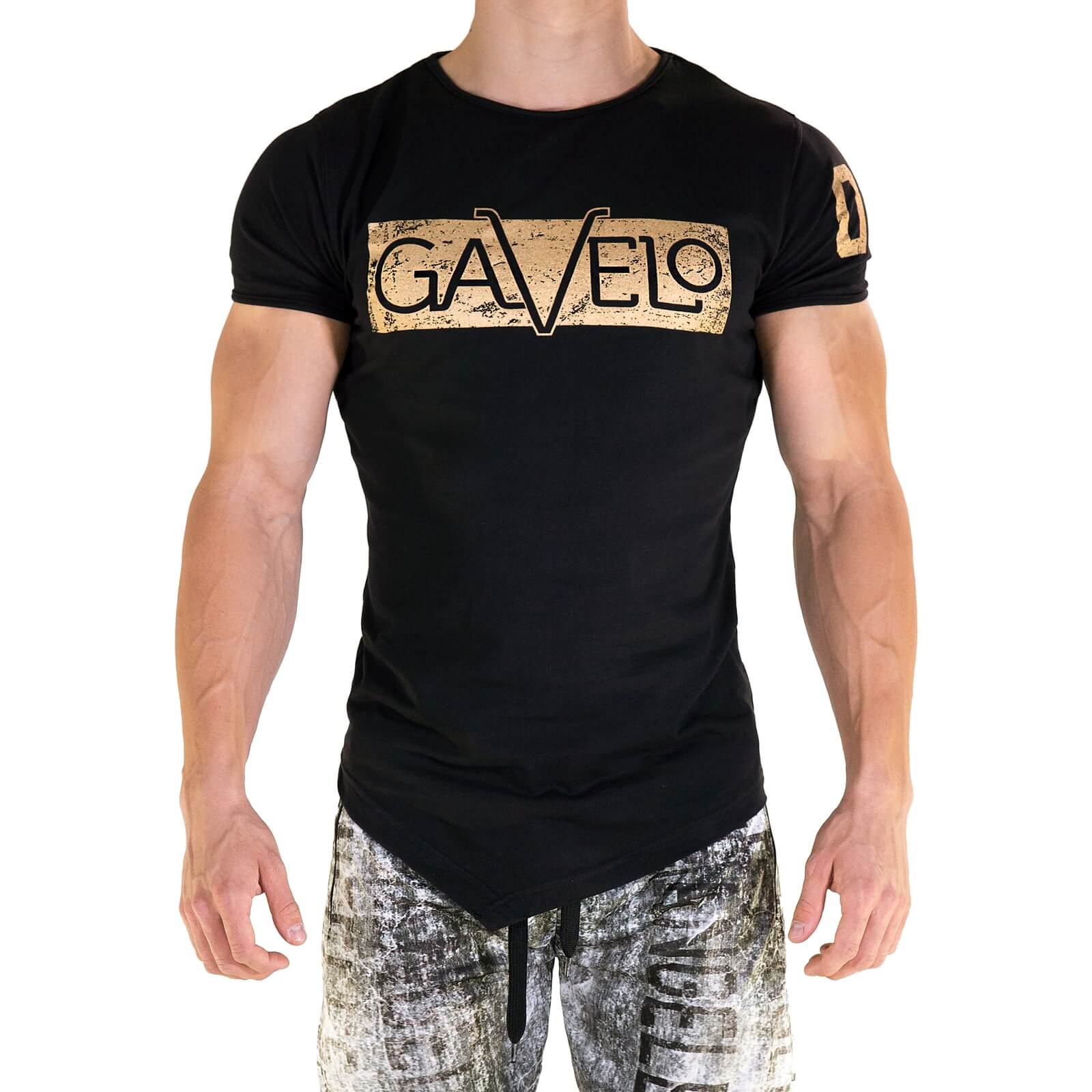 Sports Tee, black/gold, Gavelo