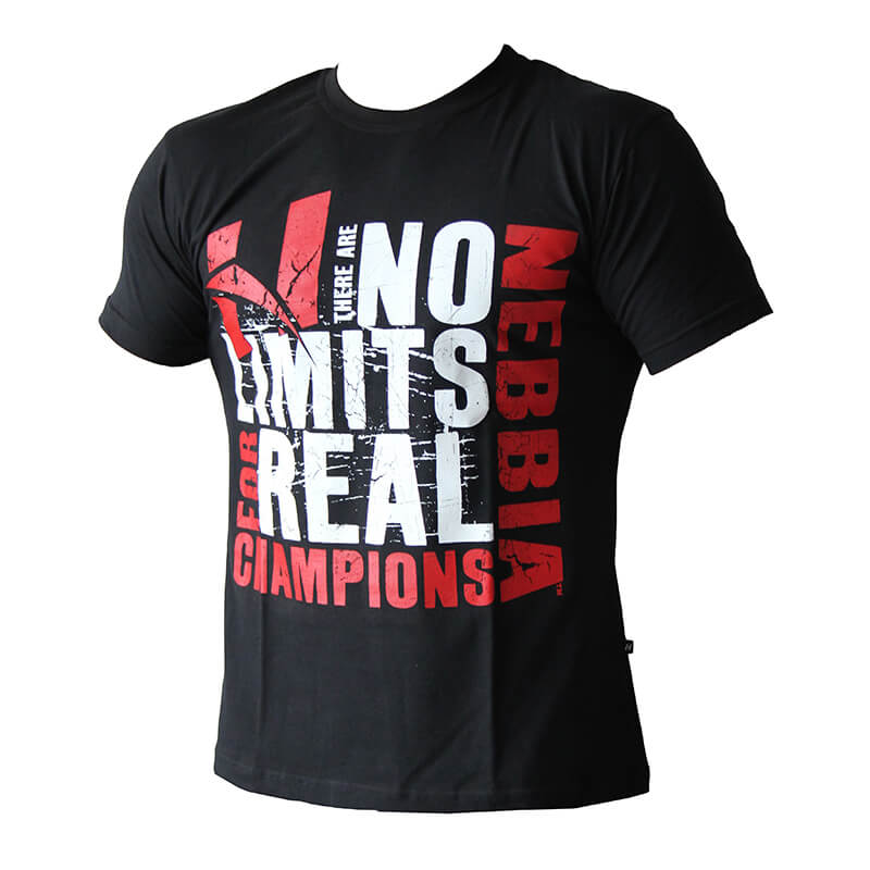 Kolla in No Limits Tee, svart, Nebbia hos SportGymButiken.se