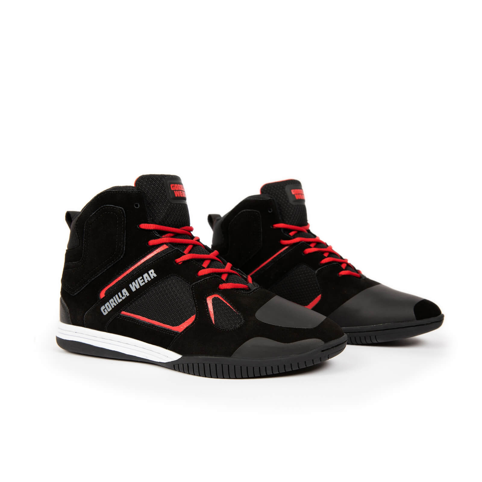 Kolla in Troy High Tops, black/red, Gorilla Wear hos SportGymButiken.se