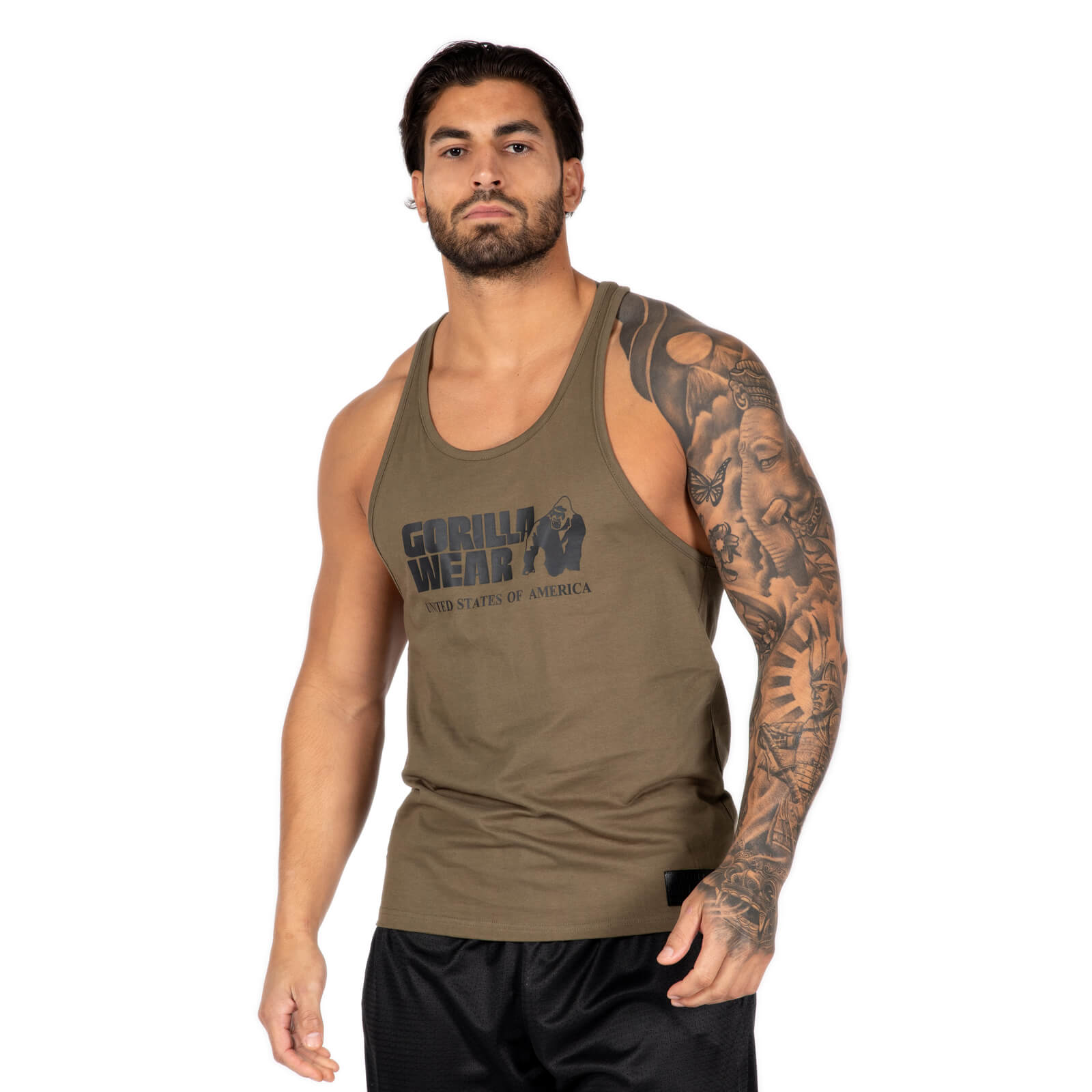 Kolla in Classic Tank Top, army green, Gorilla Wear hos SportGymButiken.se