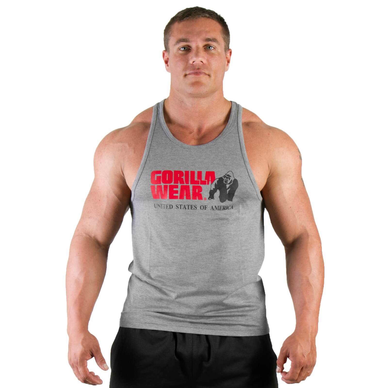 Kolla in Classic Tank Top, grey, Gorilla Wear hos SportGymButiken.se