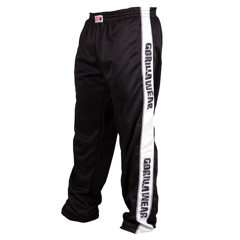 Track Pants, svart/vit, Gorilla Wear