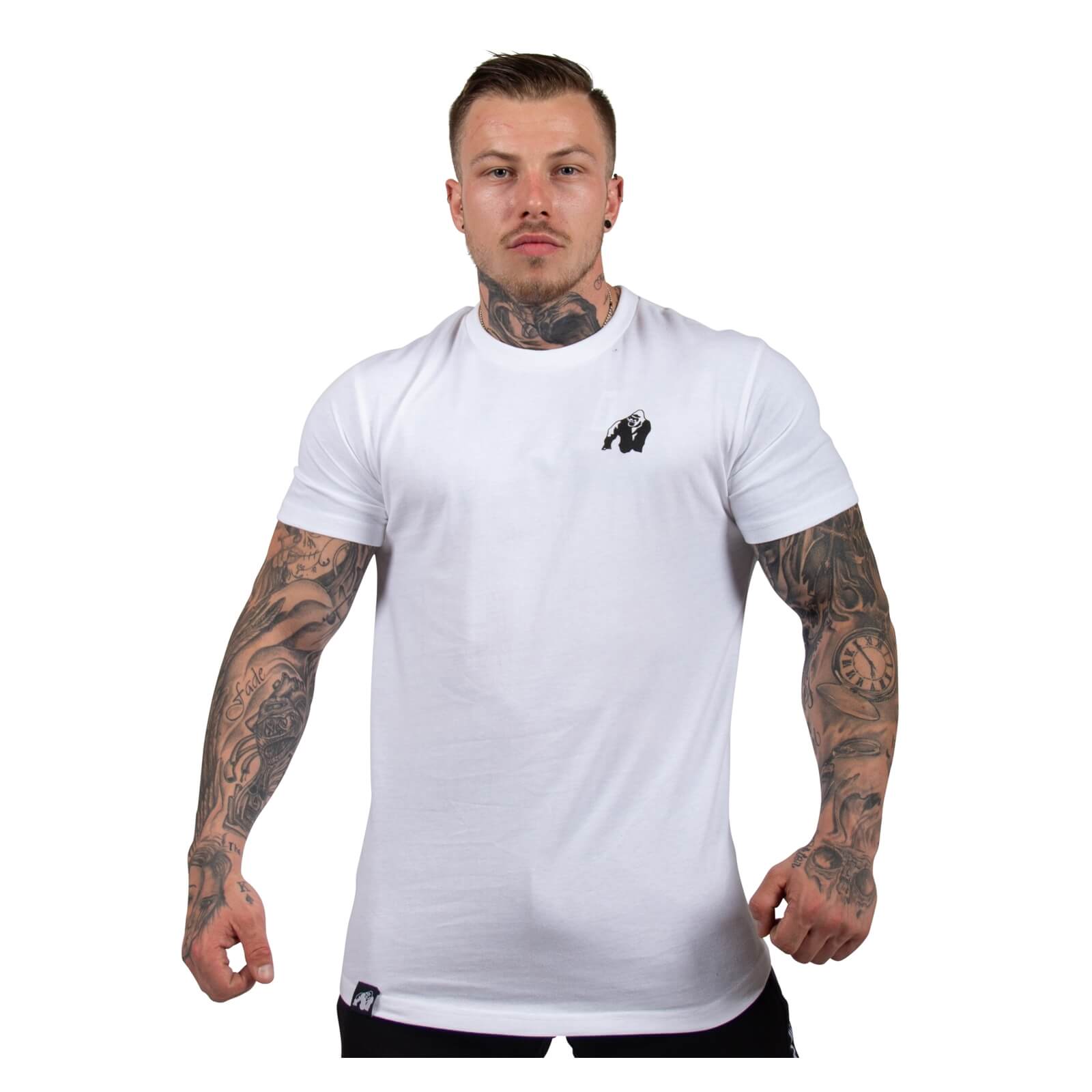 Kolla in Detroit T-Shirt, white, Gorilla Wear hos SportGymButiken.se