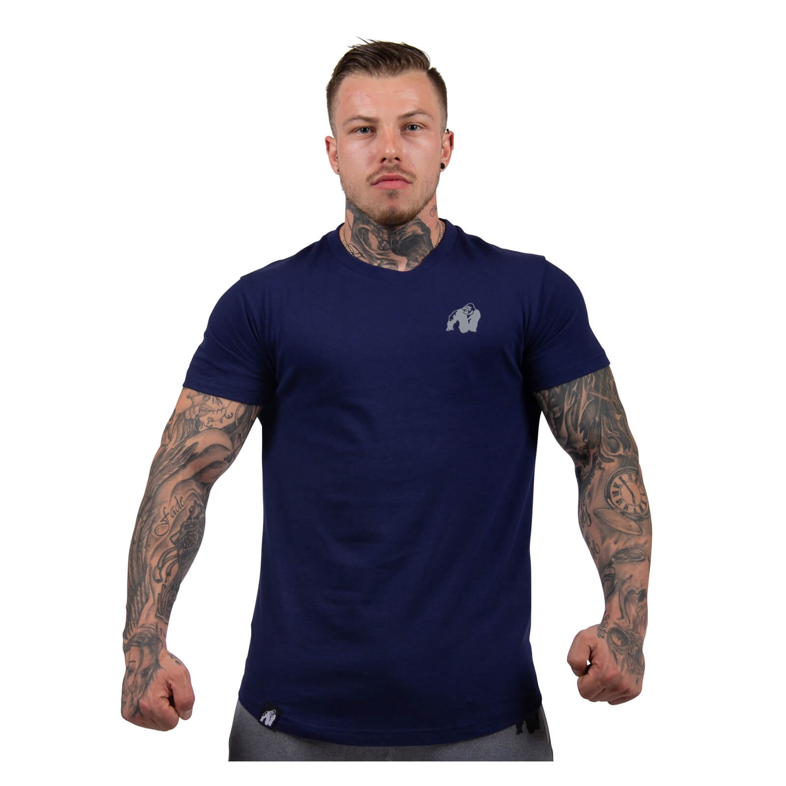 Kolla in Detroit T-Shirt, navy, Gorilla Wear hos SportGymButiken.se