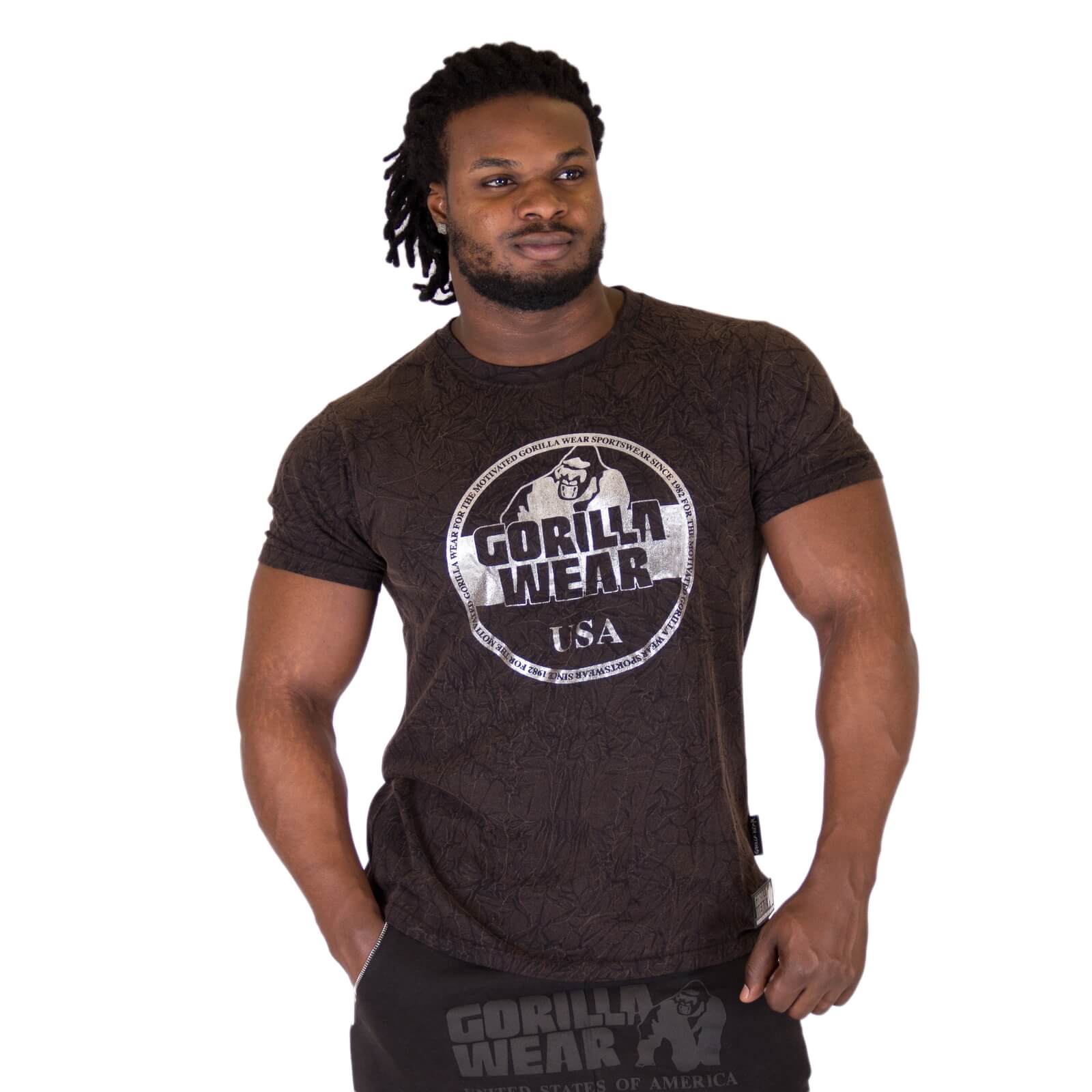 Kolla in Rocklin T-Shirt, black, Gorilla Wear hos SportGymButiken.se