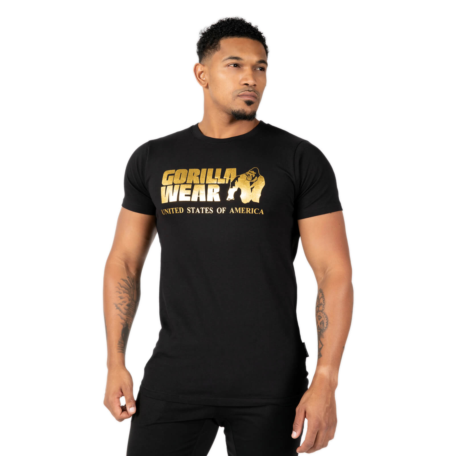 Classic T-Shirt, black/gold, Gorilla Wear