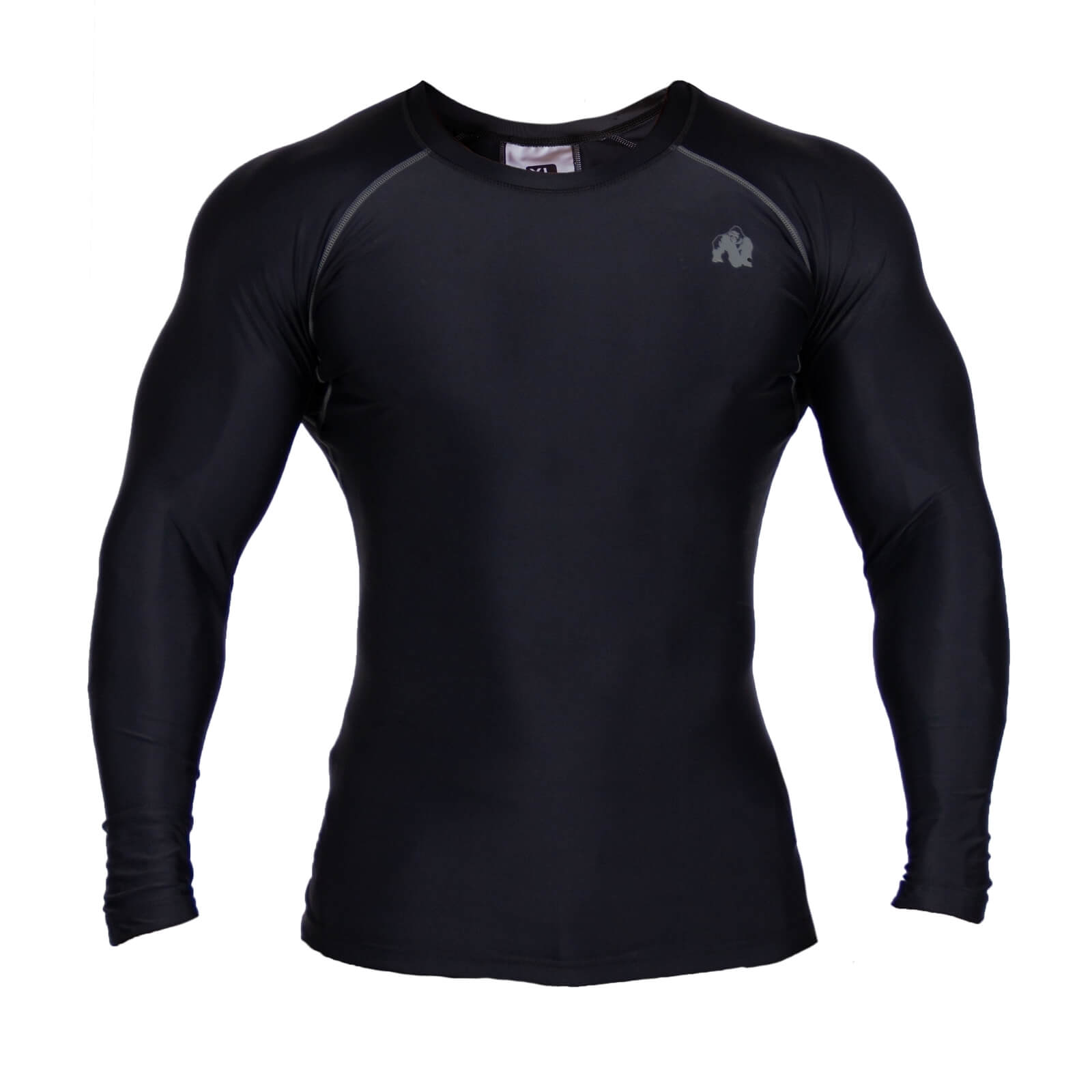 Kolla in Hayden Compression Longsleeve, black/grey, Gorilla Wear hos SportGymBut