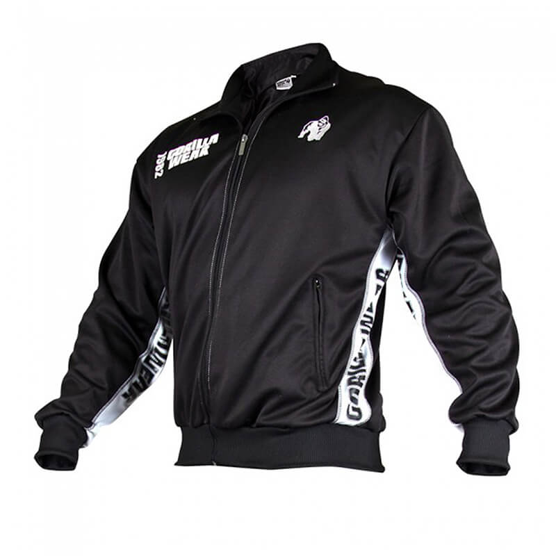 Kolla in Track Jacket, svart/vit, Gorilla Wear hos SportGymButiken.se