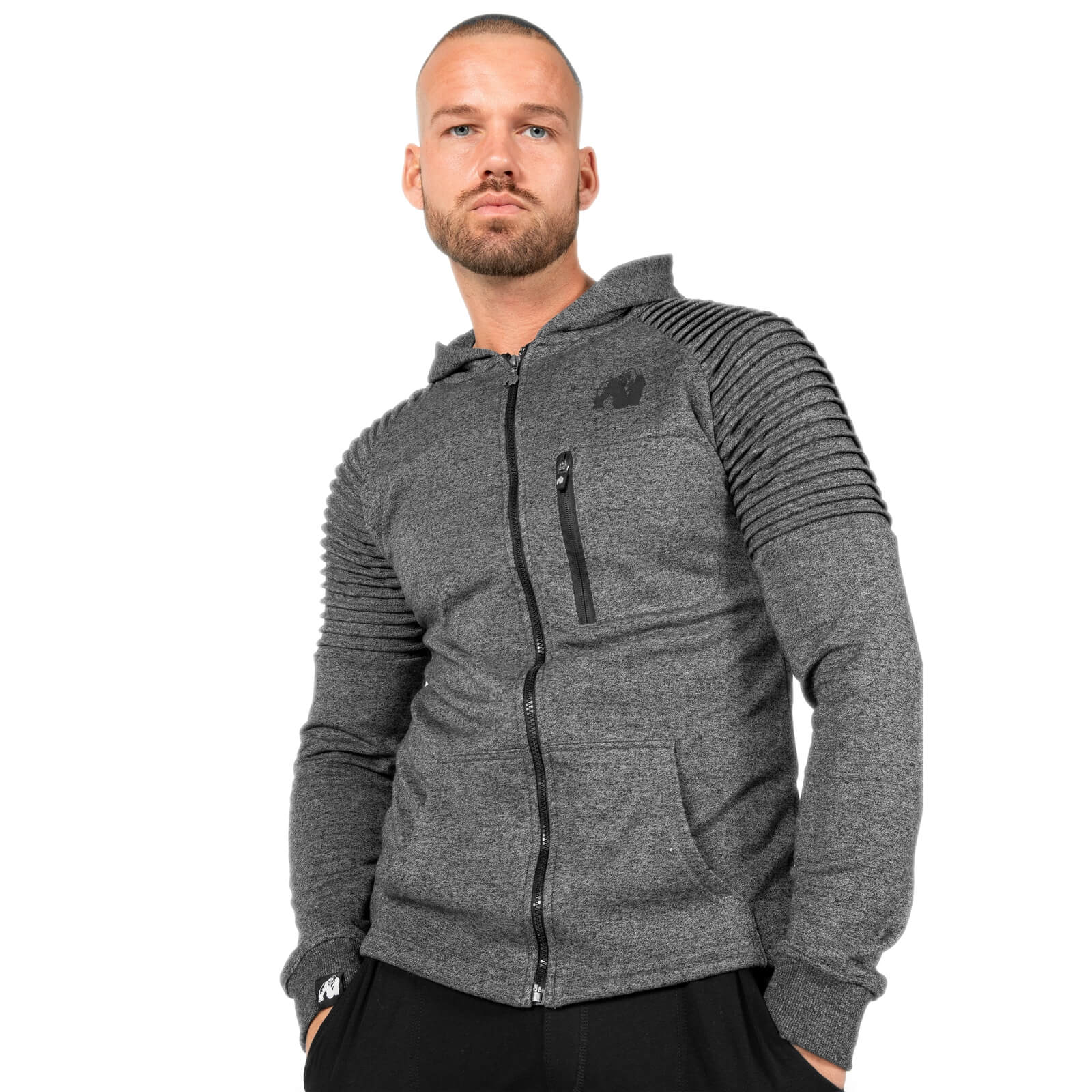 Kolla in Delta Hoodie, grey, Gorilla Wear hos SportGymButiken.se