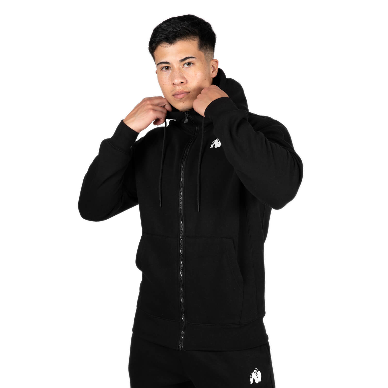 Kolla in Kennewick Zipped Hoodie, black, Gorilla Wear hos SportGymButiken.se