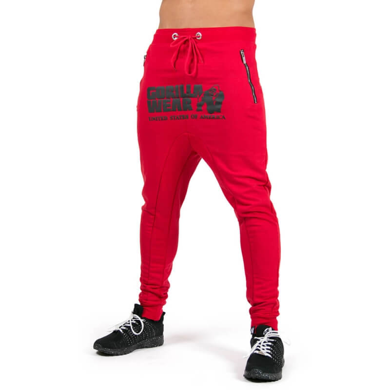 Kolla in Alabama Drop Crotch Joggers, red, Gorilla Wear hos SportGymButiken.se