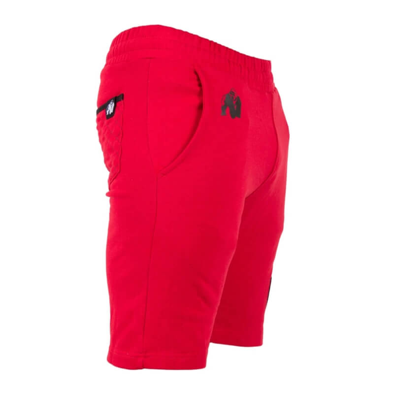 Kolla in Los Angeles Sweat Shorts, red, Gorilla Wear hos SportGymButiken.se