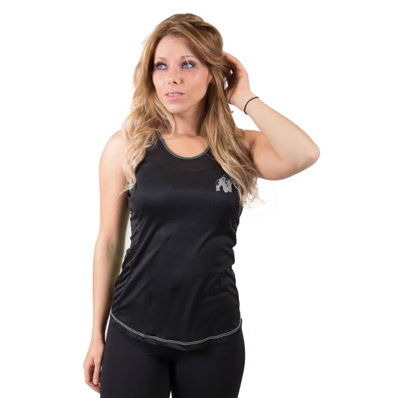 Kolla in Marianna Tank Top, black/white, Gorilla Wear hos SportGymButiken.se