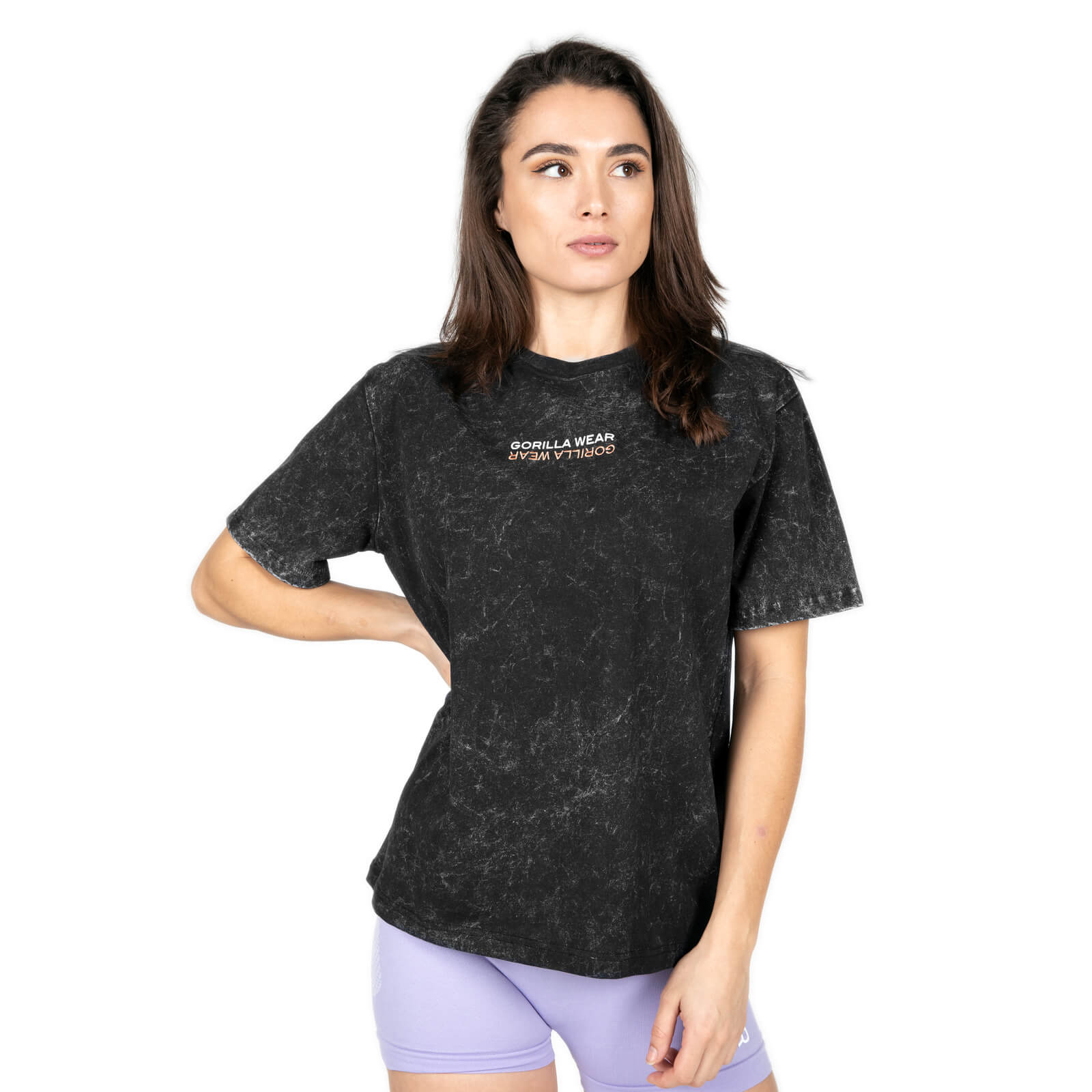 Kolla in Medina Oversized T-Shirt, washed black, Gorilla Wear hos SportGymButiken.se