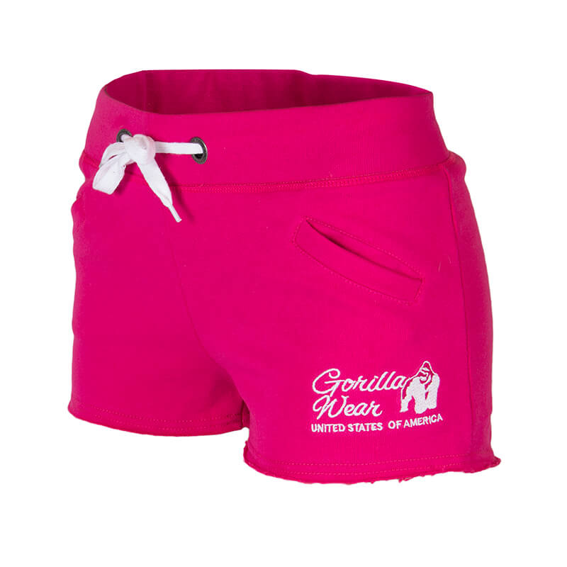 Kolla in Women's New Jersey Sweat Shorts, pink, Gorilla Wear hos SportGymButiken