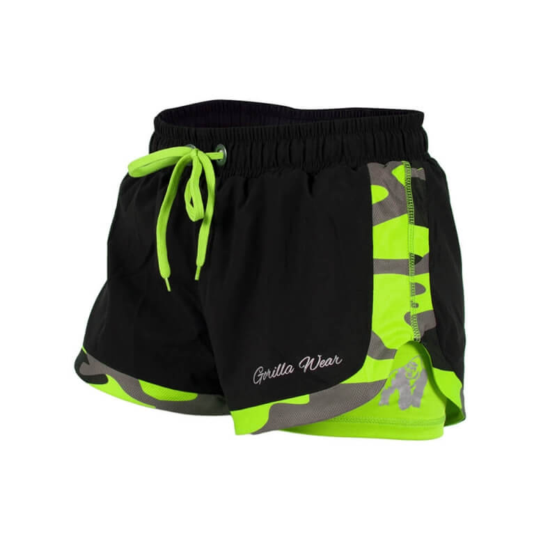 Kolla in Denver Shorts, black/lime, Gorilla Wear hos SportGymButiken.se