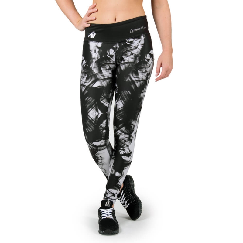 Kolla in Phoenix Tights, black/white, Gorilla Wear hos SportGymButiken.se