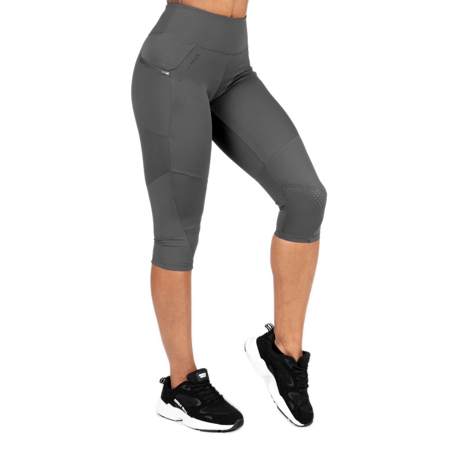 Kolla Monroe Cropped Leggings, grey, Gorilla Wear hos SportGymButiken.se