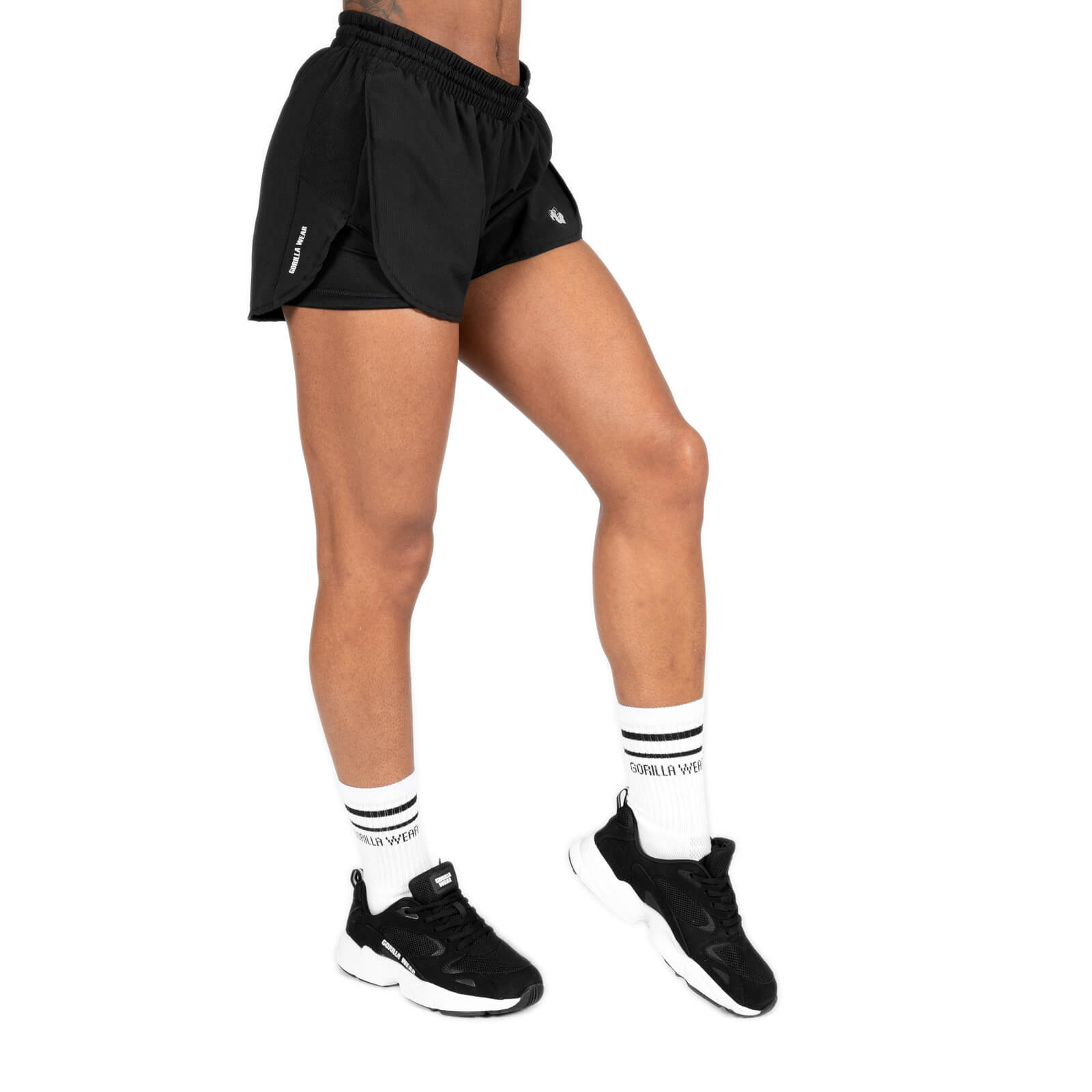 Kolla in Salina 2-In-1 Shorts, black, Gorilla Wear hos SportGymButiken.se