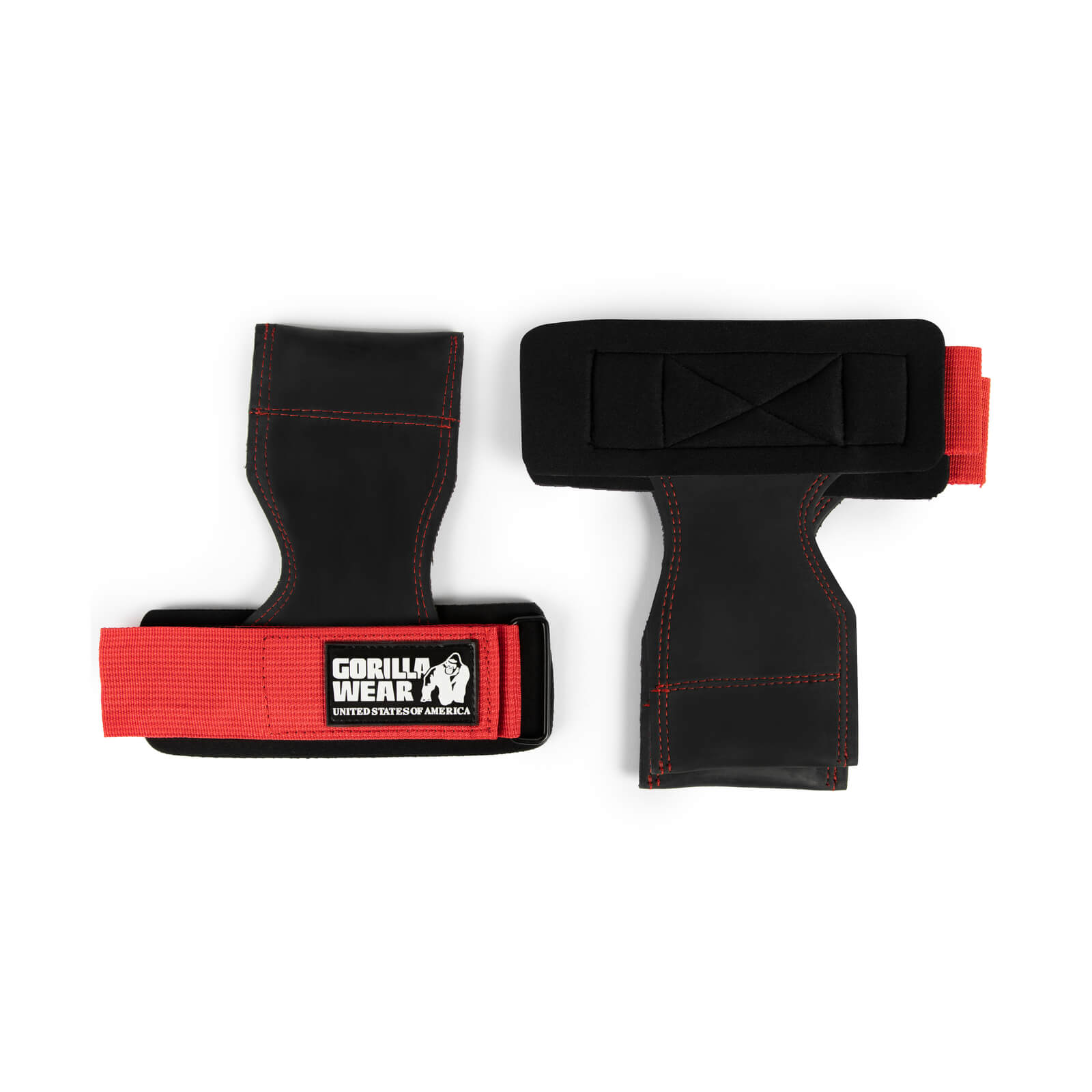 Kolla in Lifting Grips, black/red, Gorilla Wear hos SportGymButiken.se