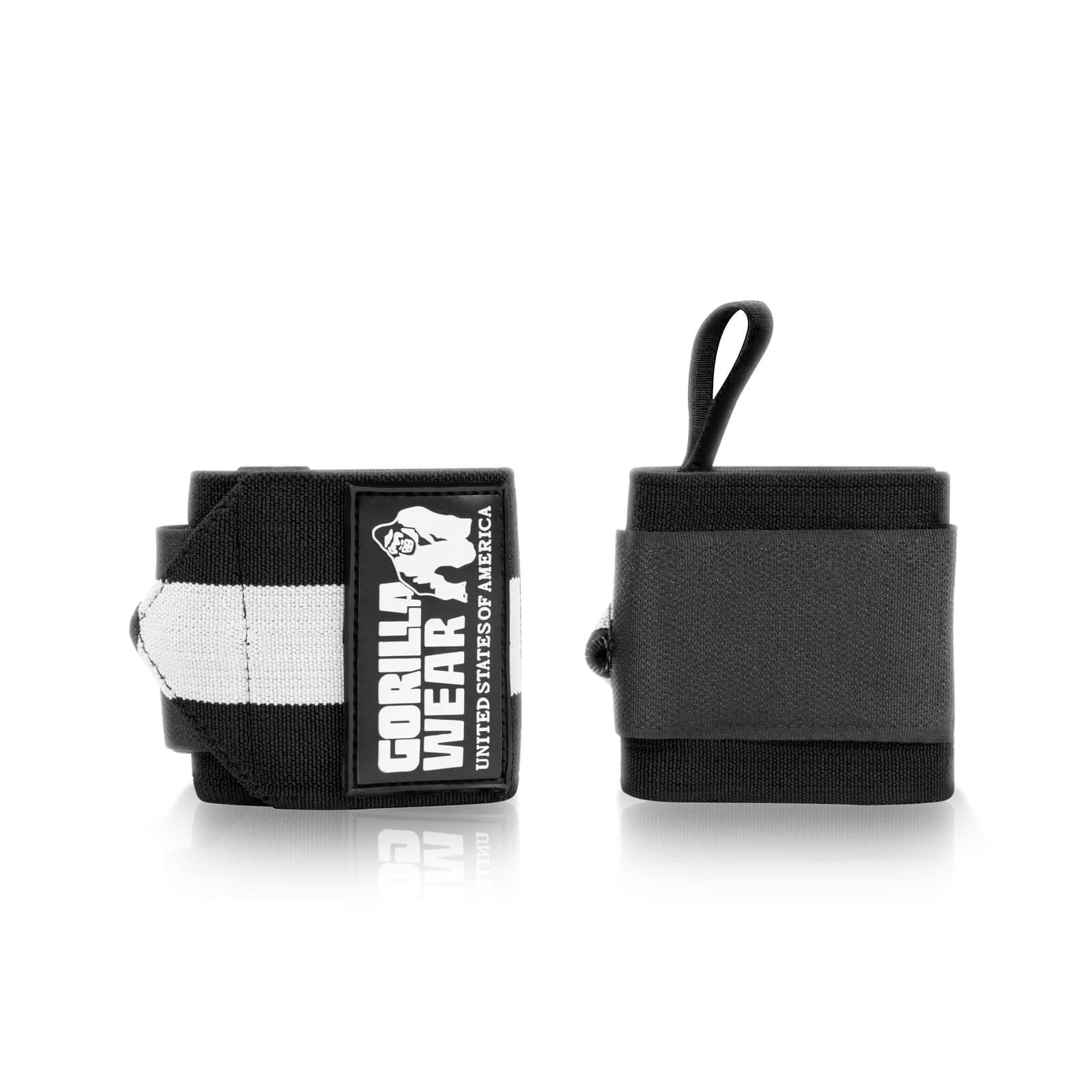 Kolla in GW Wrist Wraps Ultra, black/white, Gorilla Wear hos SportGymButiken.se