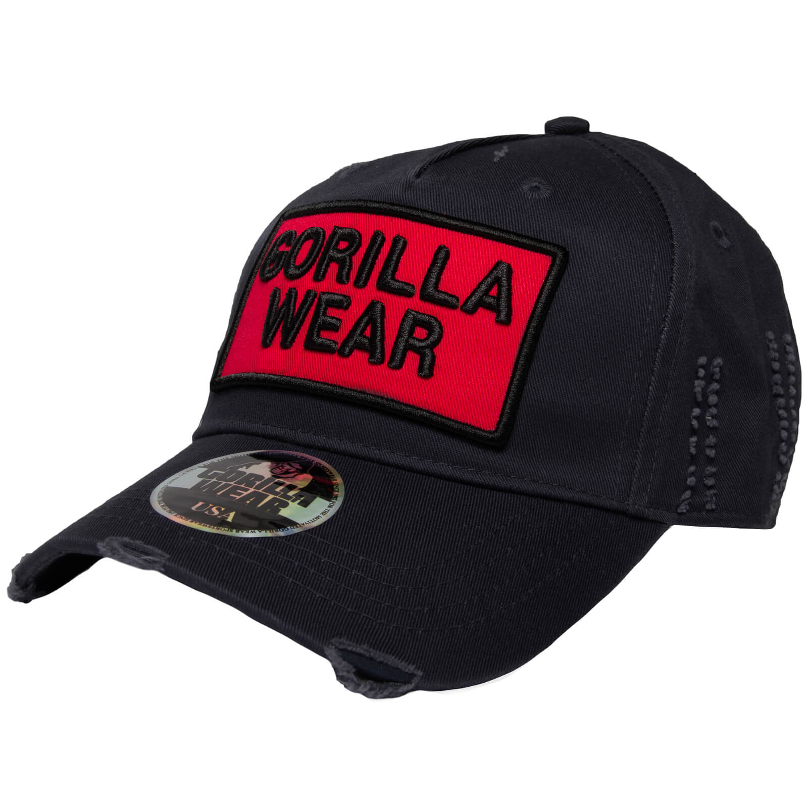 Kolla in Harrison Cap, black/red, Gorilla Wear hos SportGymButiken.se