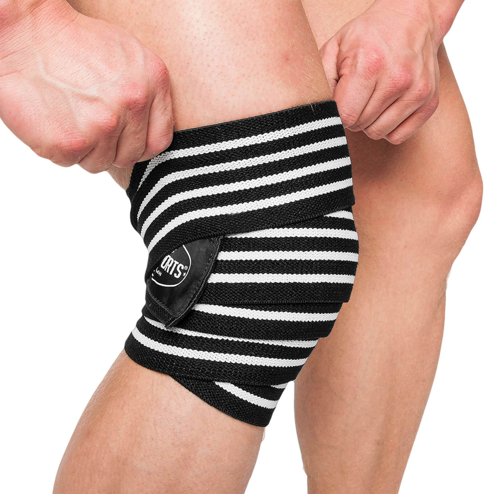 Kolla in Knee Wraps, black/white, C.P. Sports hos SportGymButiken.se