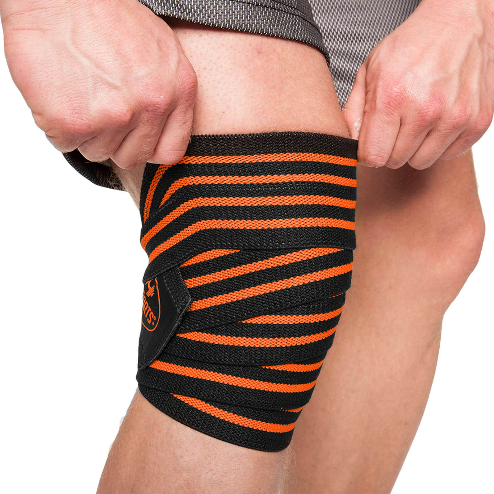 Knee Wraps, black/orange, 2 m, C.P. Sports