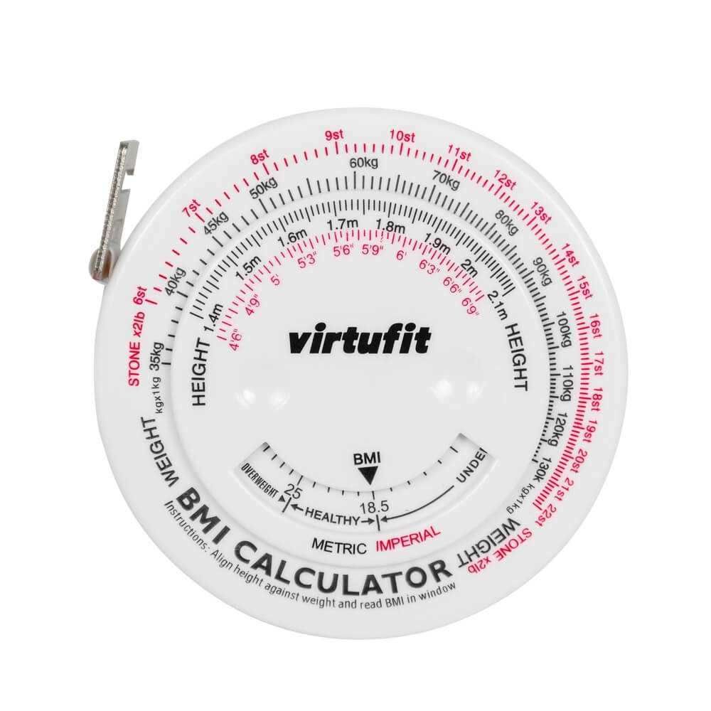 Måttband med BMI kalkylator, 150 cm, Virtufit