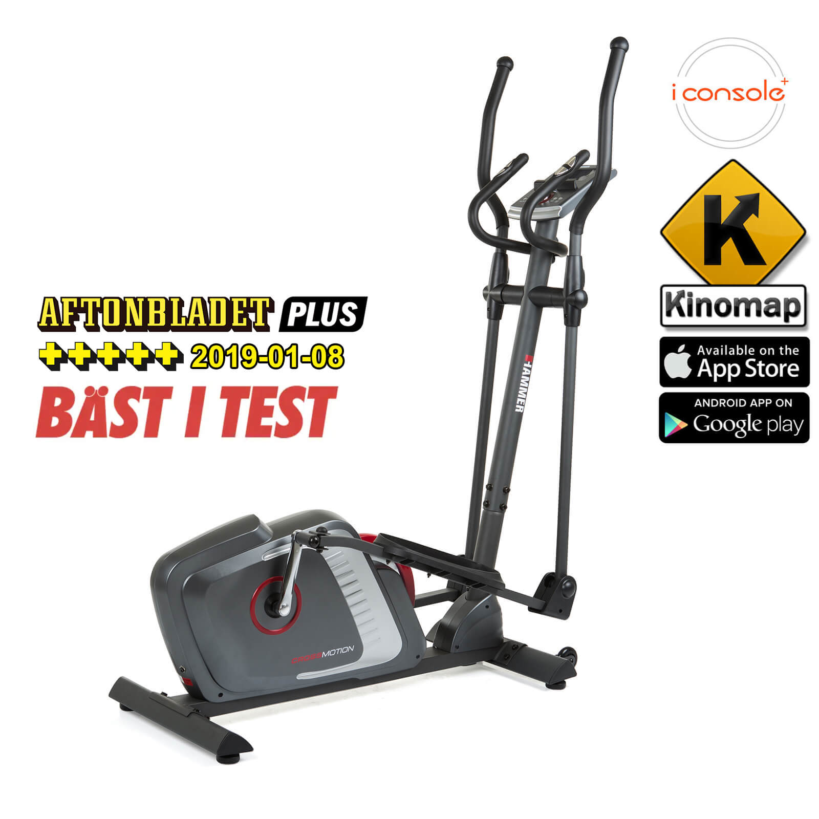 Crosstrainer Cross-Motion BT *Bäst i test 2019* DEMO, Hammer