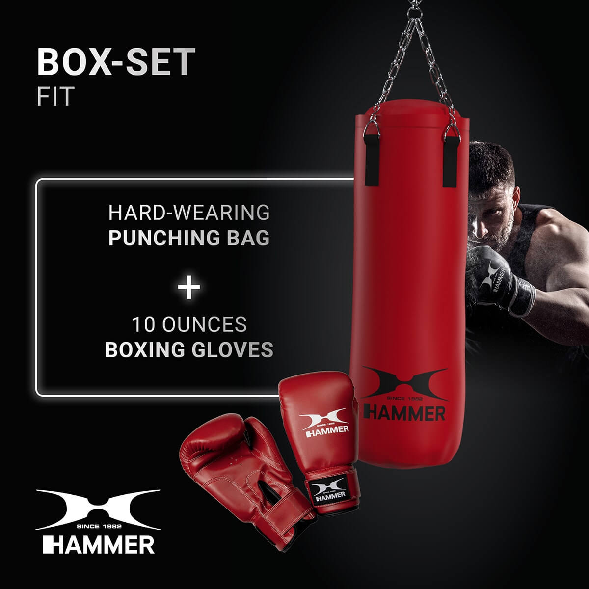 Alternativ bild 1 för HAMMER BOXING Boxningsset Fit