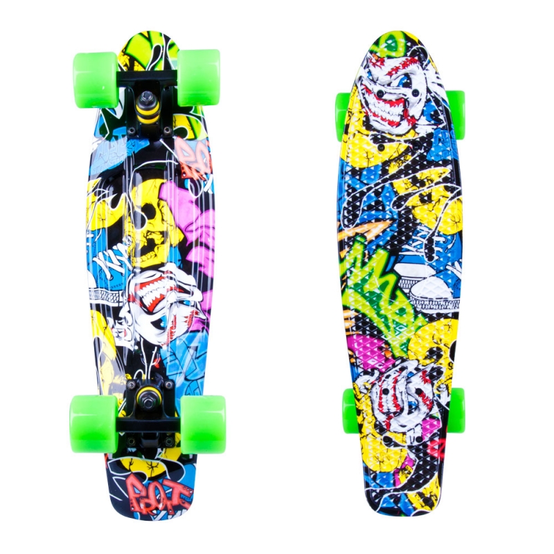 Pennyboard Colory 22, yellow/green, Worker